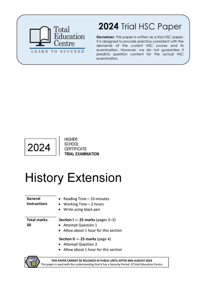 2024 Trial HSC English Advanced Paper 1 | Total Education Centre