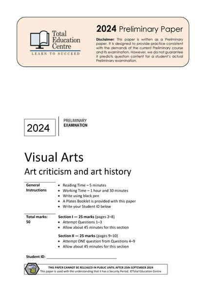 2024 Preliminary (Yr 11) Visual Arts