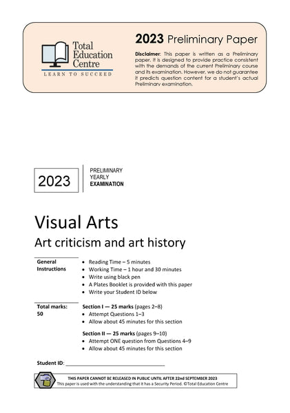 2023 Preliminary (Yr 11) Visual Arts