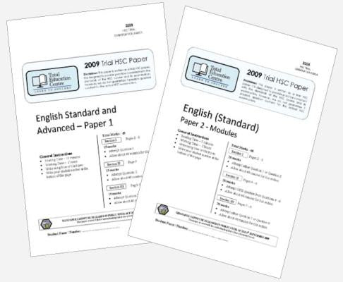 2009 Trial A HSC English Standard Papers 1 & 2