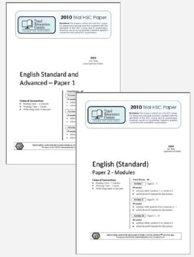 2010 Trial B HSC English Standard Papers 1 & 2