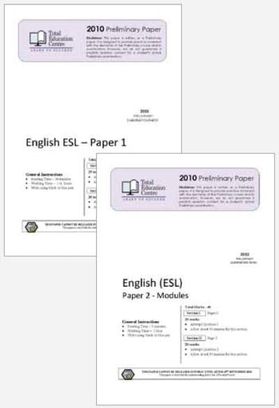 2010 Trial Preliminary ESL - Papers 1 and 2