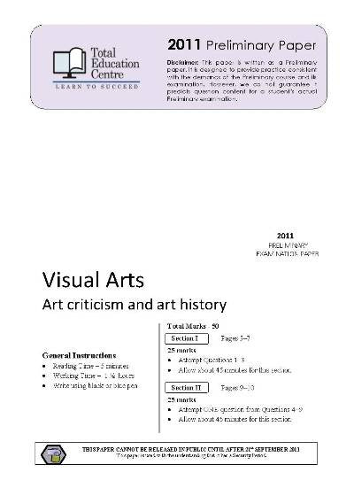 2011 Trial Preliminary (Yr 11) Visual Arts