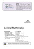 2012 Preliminary General Mathematics (Yr 11)