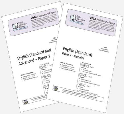 2013 Trial Preliminary English Standard Papers 1 & 2