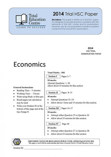 2014 Trial HSC Economics