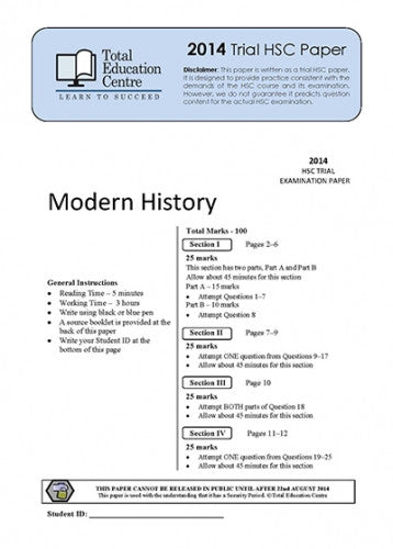2014 Trial HSC Modern History