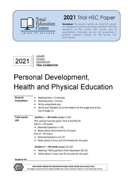 2021 Trial HSC PDHPE