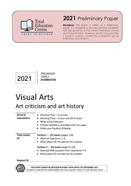 2021 Preliminary (Yr 11) Visual Arts