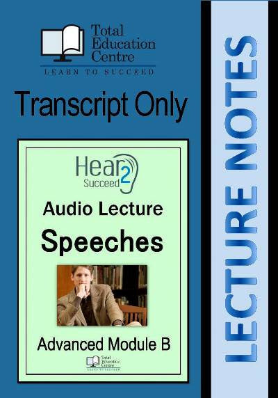 Hear2Succeed English Advanced Speeches Notes