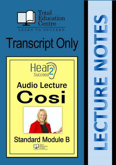 Hear2Succeed English Standard Cosi Notes