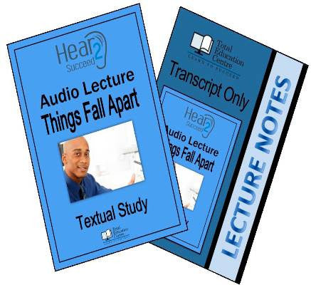 Hear2Succeed English Things Fall Apart Notes and Audio lecture
