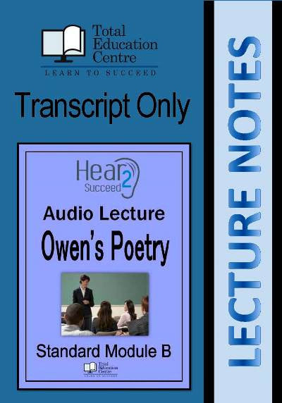 Hear2Succeed English Standard Owen's poetry Notes