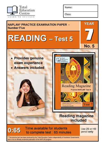 Year 7 NAPLAN Reading Test 5