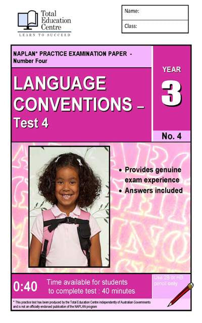 Yr 3 Language Conventions Test 4