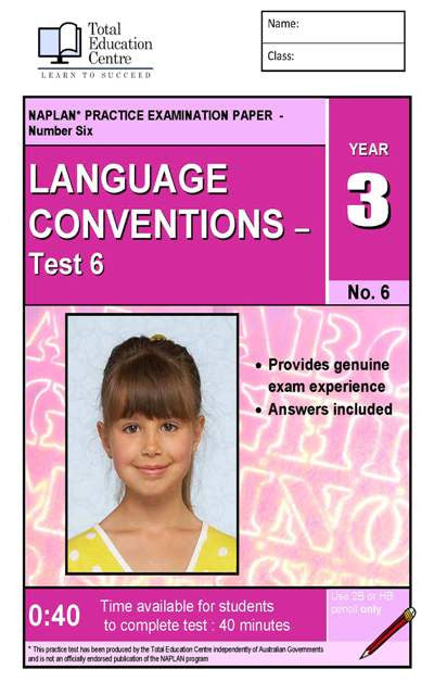 Yr 3 Language Conventions Test 6