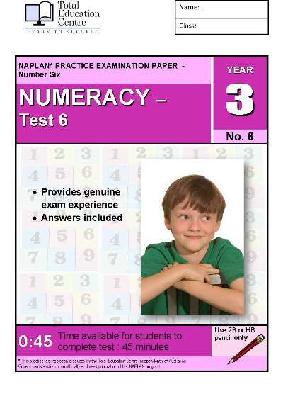 Yr 3 Numeracy Test 6